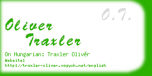 oliver traxler business card